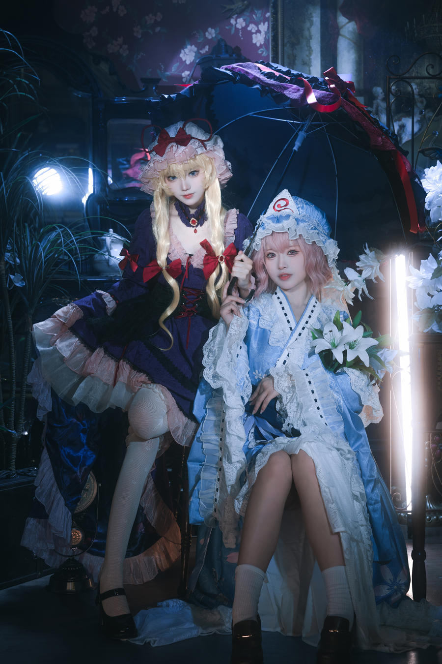 花柒Hana-No.035 – 八云紫+西行寺幽幽子 (&肃雨雨雨) [16P]·合集-妙妙屋