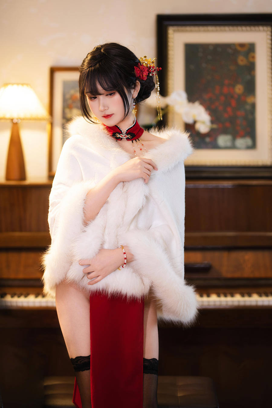 三度_69-No.069 – 红丝绒旗袍 [47P 2V]·合集-妙妙屋