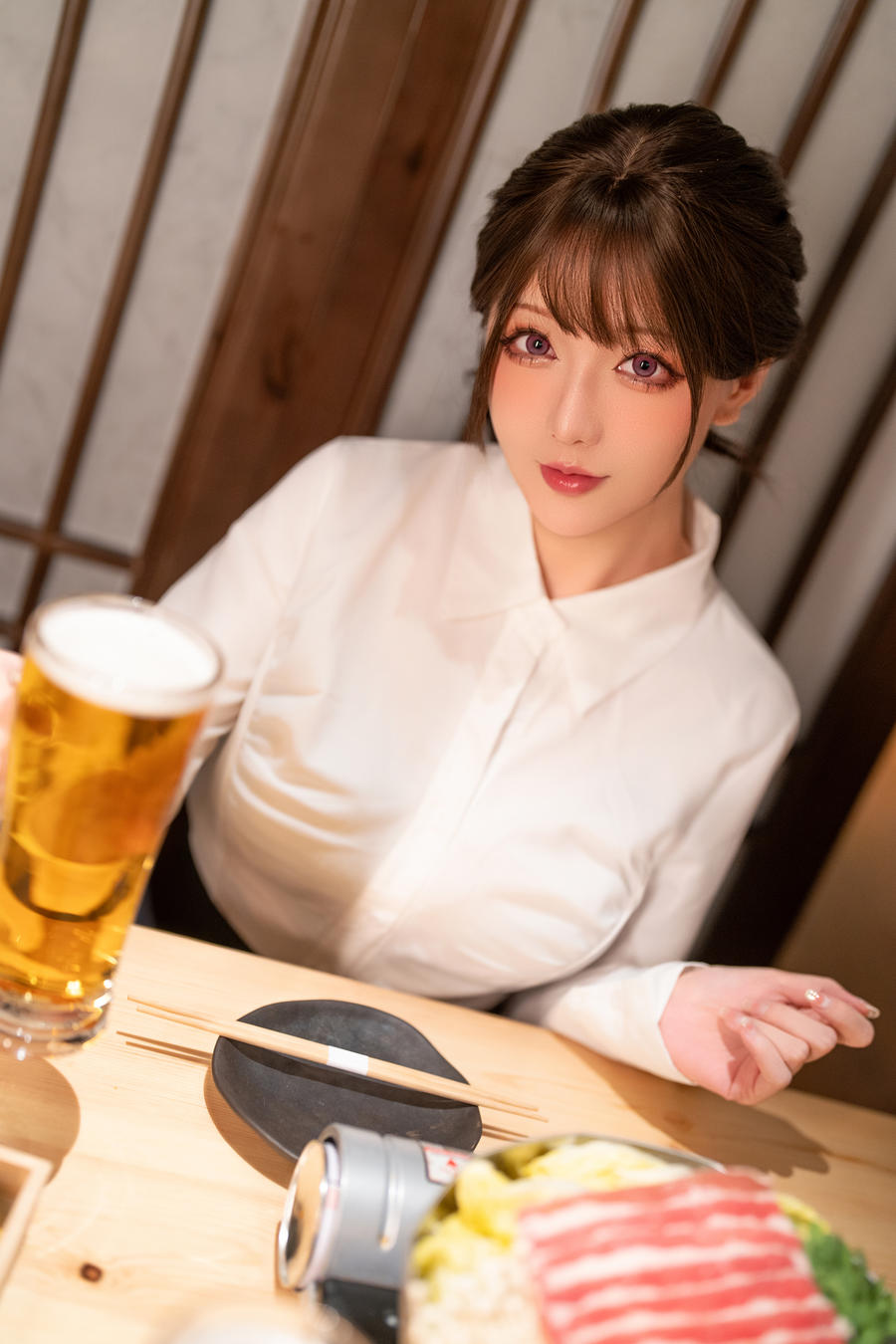 星之迟迟-No.256 – 2025年02月计划G 不胜酒力的新人后辈 [77P 1V]·合集-妙妙屋
