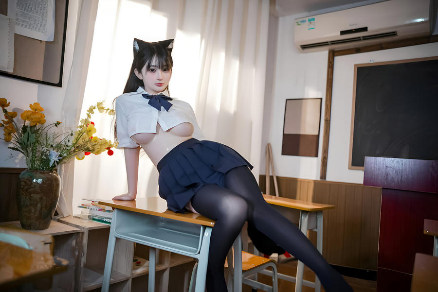 桜井宁宁(宁宁子同学)-No.143 – JK猫耳 [47P]·合集-妙妙屋