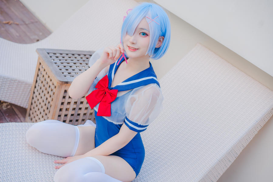幼愛Youmeko-No.024 – 蕾姆泳装 [18P]·合集-妙妙屋