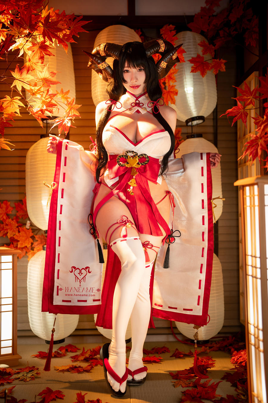 雨波_HaneAme-No.243 – Lustful Goat Miko 色欲邪羊巫女 [75P]·合集-妙妙屋