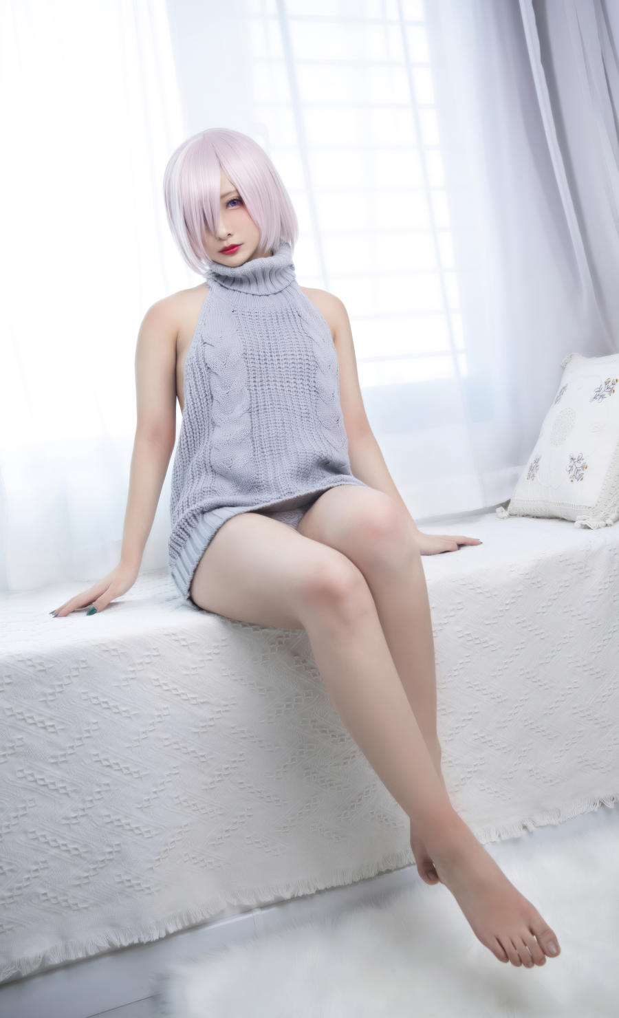 洛璃LoLiSAMA-No.101 – FGO 玛修 露背毛衣 [13P]·合集-妙妙屋
