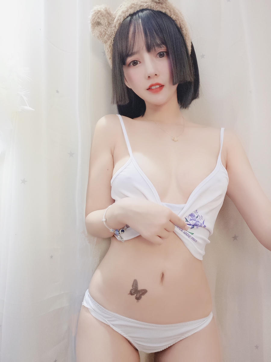 过期米线线喵-No.005-白色吊带 [36P]·合集-妙妙屋