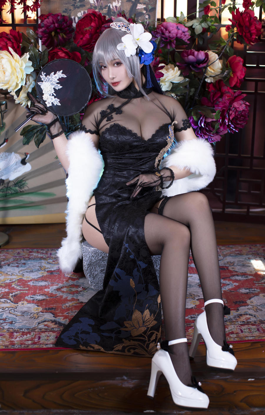 洛璃LoLiSAMA-No.110 – 碧蓝航线 路易九世旗袍 [43P]·合集-妙妙屋