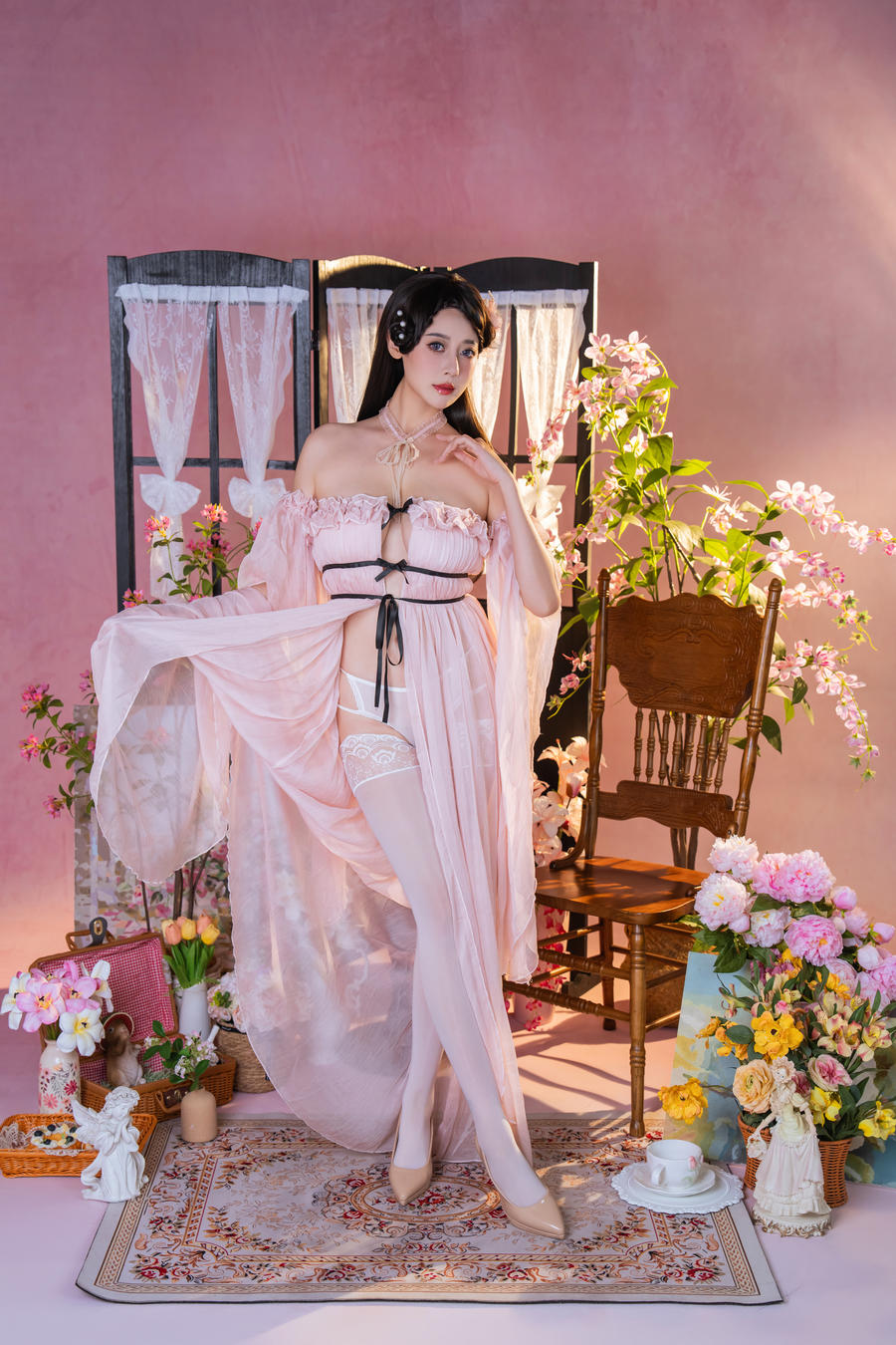 奈汐酱nice-No.142 – 粉红茶事 [32P]·合集-妙妙屋