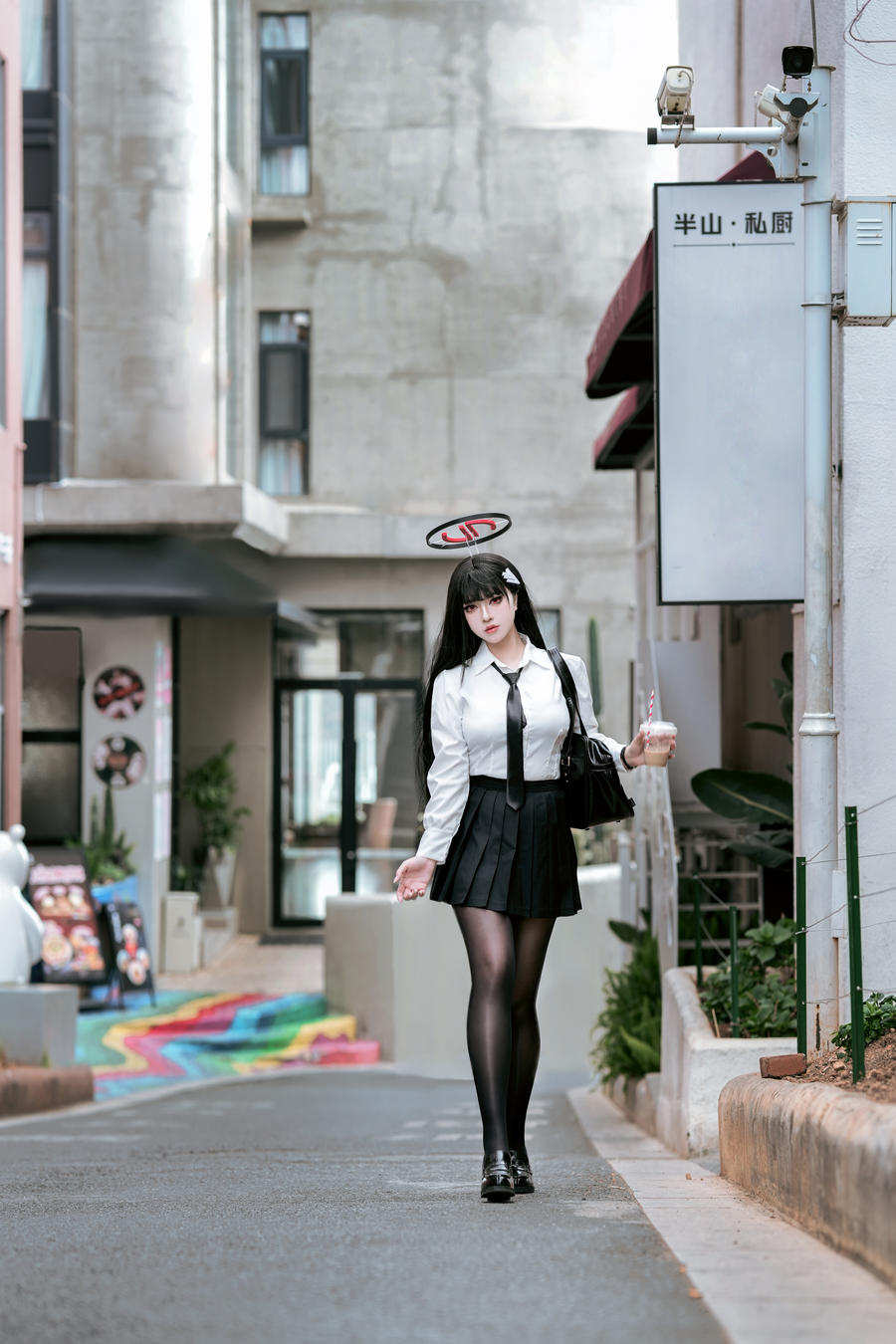 半半子-No.097 – 蔚蓝档案 调月莉音 制服+竞泳 [64P 5V]·合集-妙妙屋
