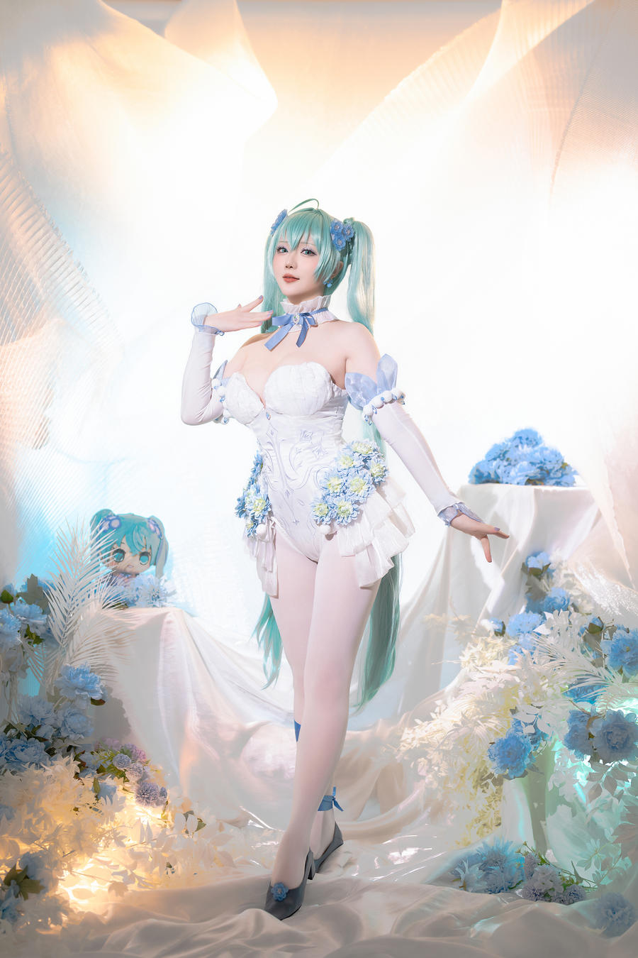 星之迟迟-No.221 – 2024年02月计划A 初音未来 粉蝶花精灵 [54P 1V]·合集-妙妙屋