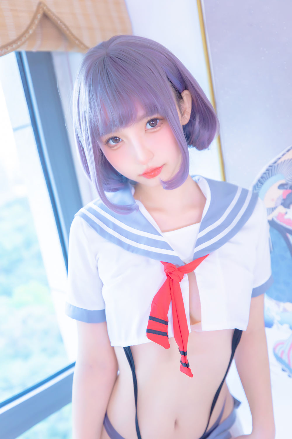 神楽坂真冬-No.086-灰丝吊带JK [75P]·合集-妙妙屋