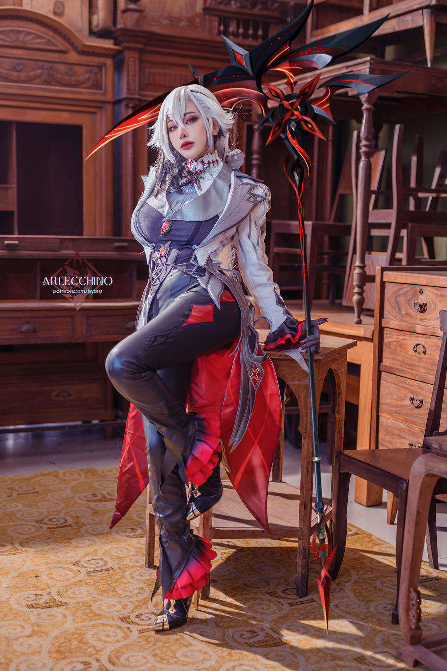Byoru-No.183 – Genshin Impact Arlecchino Dress [94P 22V]·合集-妙妙屋