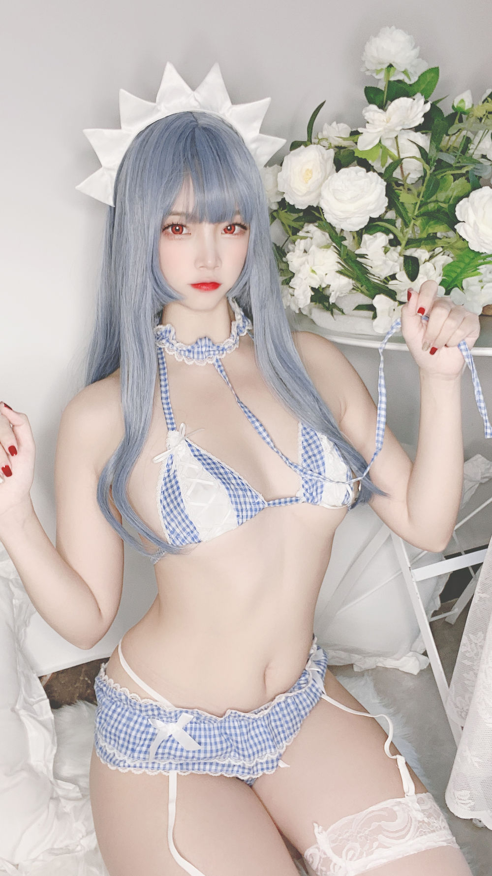 二佐Nisa-No.089-私房自拍蓝格比基尼女仆 [40P]·合集-妙妙屋