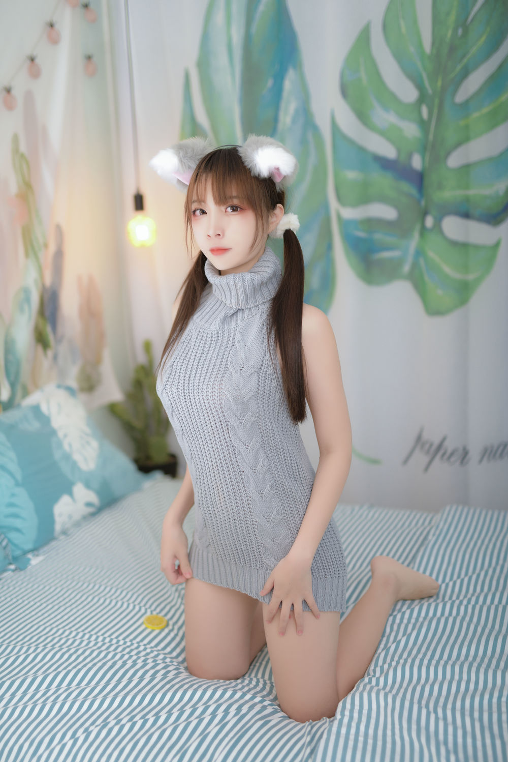二佐Nisa-No.044-私房露背毛衣 [17P]·合集-妙妙屋