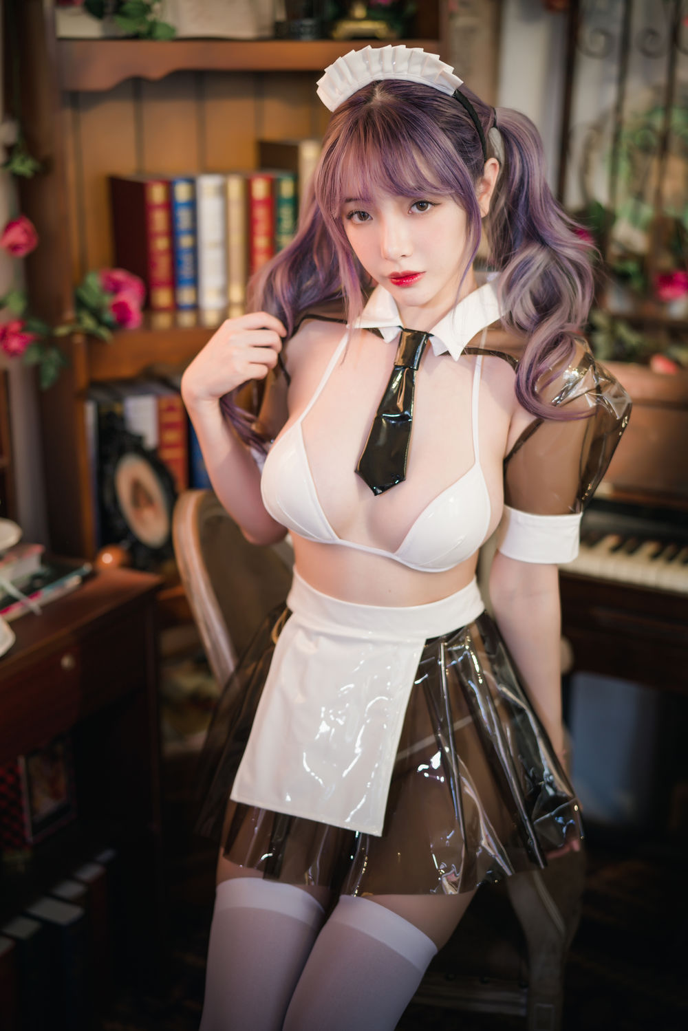 雯妹不讲道理-No.048-透明皮衣女仆 [18P]·合集-妙妙屋
