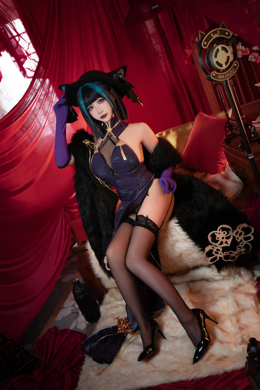 momoko葵葵-No.037–碧蓝航线柴郡 音乐绚烂CaitSith [16P]·合集-妙妙屋
