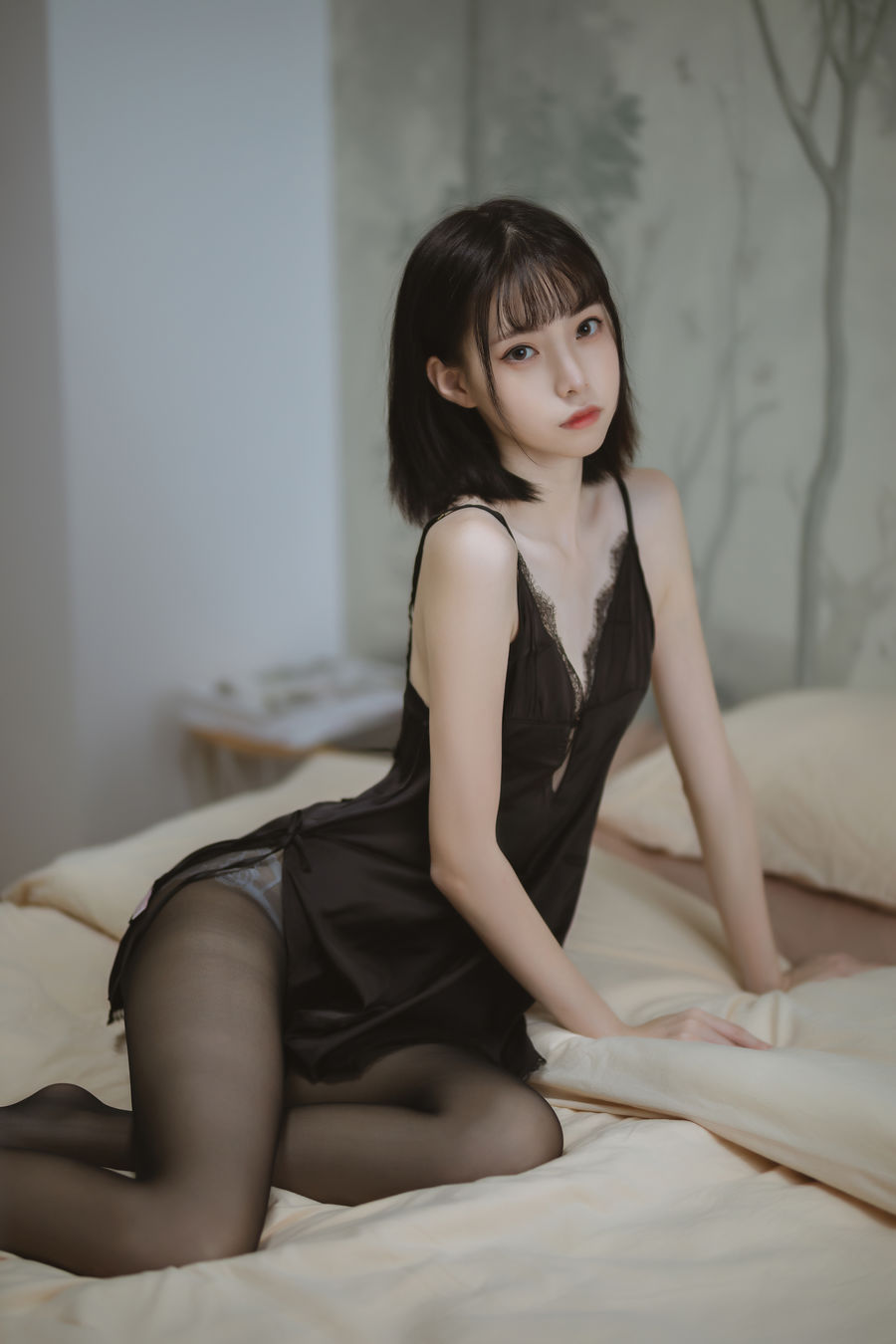 许岚LAN-No.006-黑色蕾丝睡衣 [40P]·合集-妙妙屋