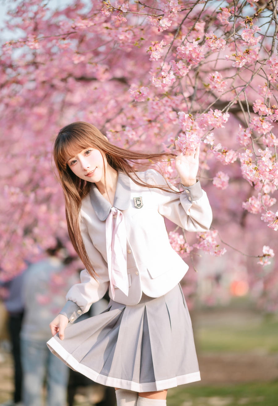 紫氯氯-No.003–樱花下的JK少女 [18P]·合集-妙妙屋
