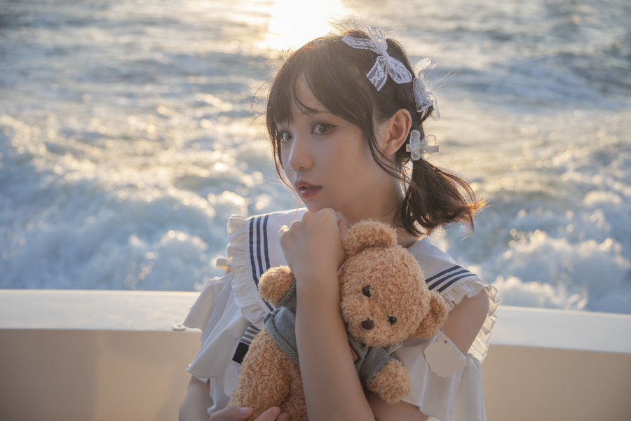 花柒Hana-No.013-三亚熊之海军风泳装 [12P]·合集-妙妙屋