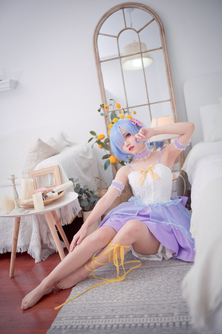 花柒Hana-No.002-蕾姆CLEAR DRESS [15P]·合集-妙妙屋
