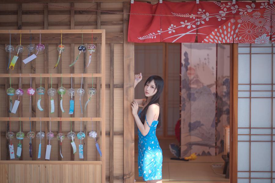 Shika小鹿鹿-No.107 – 蓝裙子 [16P]·合集-妙妙屋