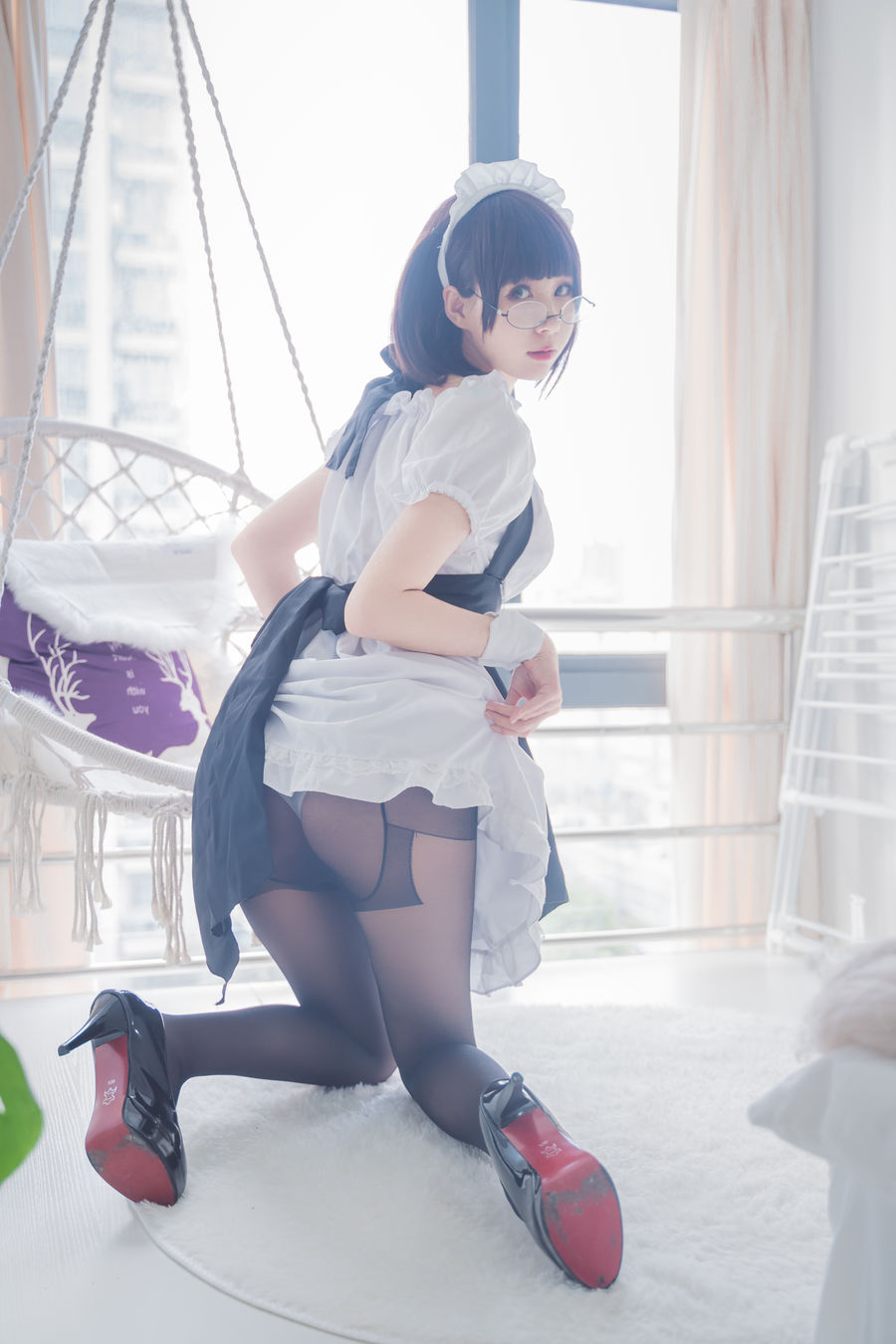 西园寺南歌-No.005-黑丝女仆 [45P 2V]·合集-妙妙屋