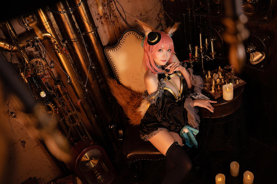 瓜希酱-No.051-玉藻前 漆黑魔术服 [20P]·合集-妙妙屋