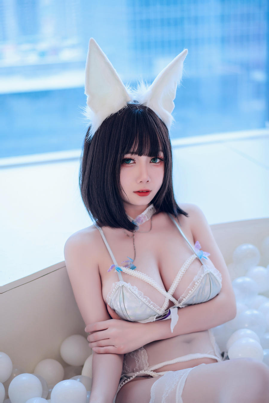 末夜787-No.013–猫娘衣橱 珍珠内衣 [36P 2V]·合集-妙妙屋