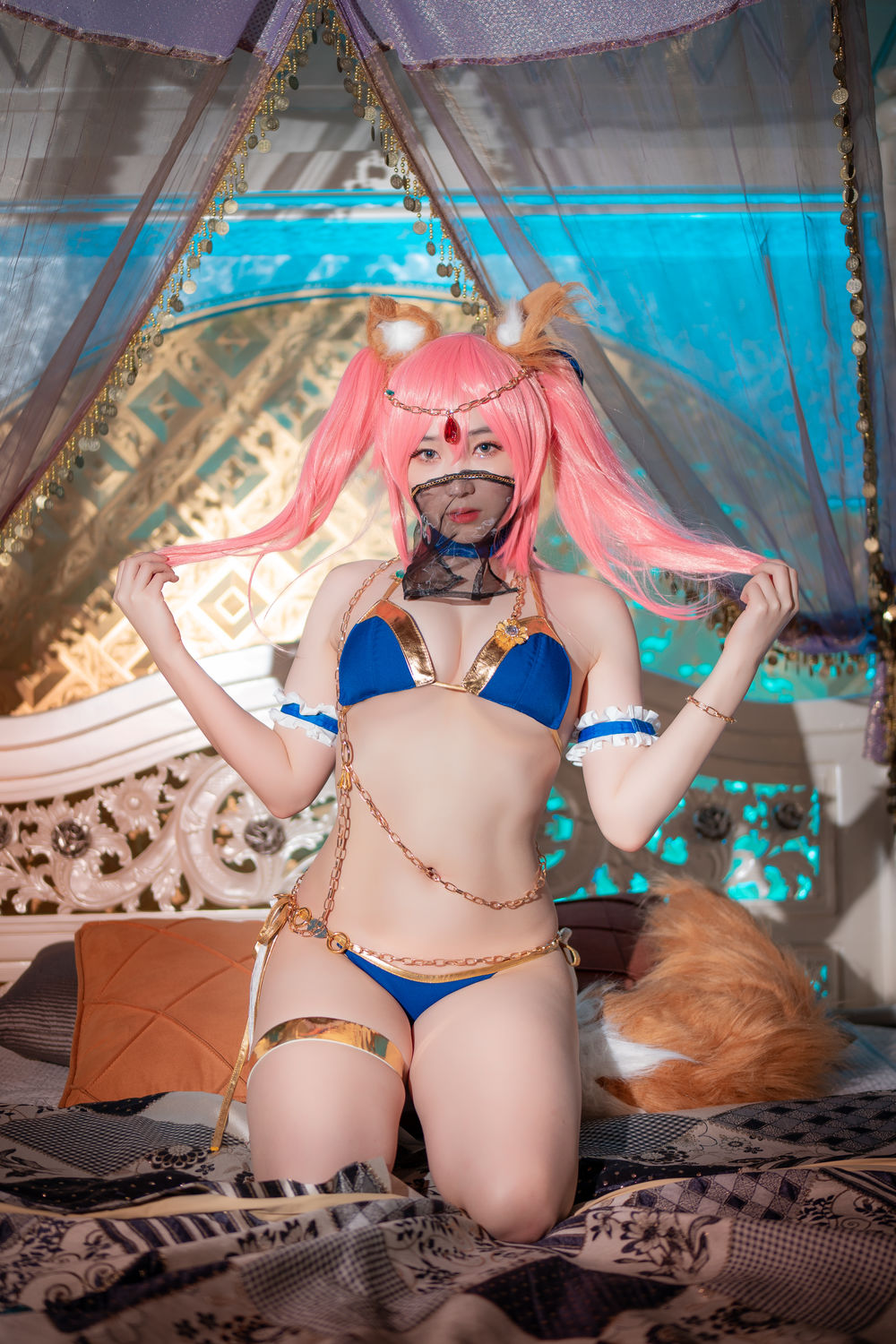 Bambi(밤비)-No.076-[CreamSoda]-Cosplay Tamamo + Kama (FGO) [40P]·合集-妙妙屋