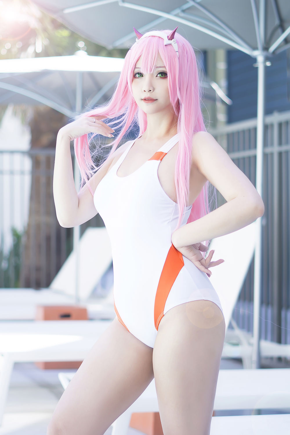 Hana Bunny-No.035-Zero Two Swimsuit (Darling in the Franxx) [8P]·合集-妙妙屋