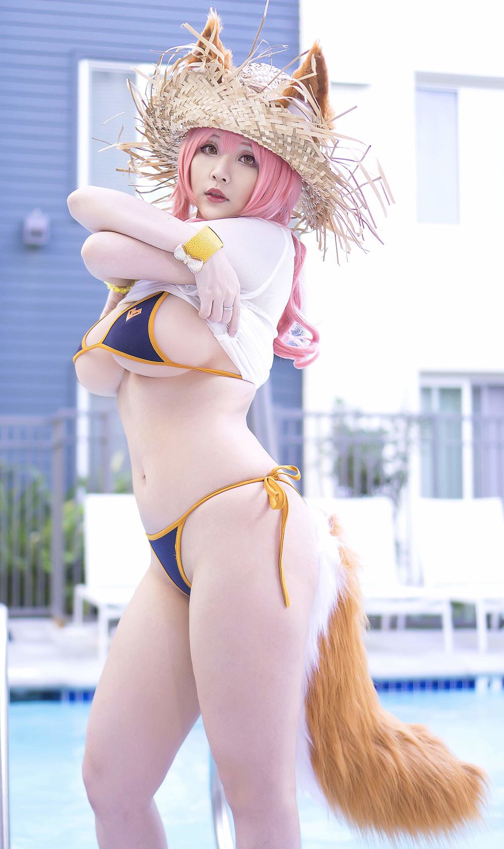 Hana Bunny-No.032-Tamamo Bikini (Fate Grand Order) [9P]·合集-妙妙屋