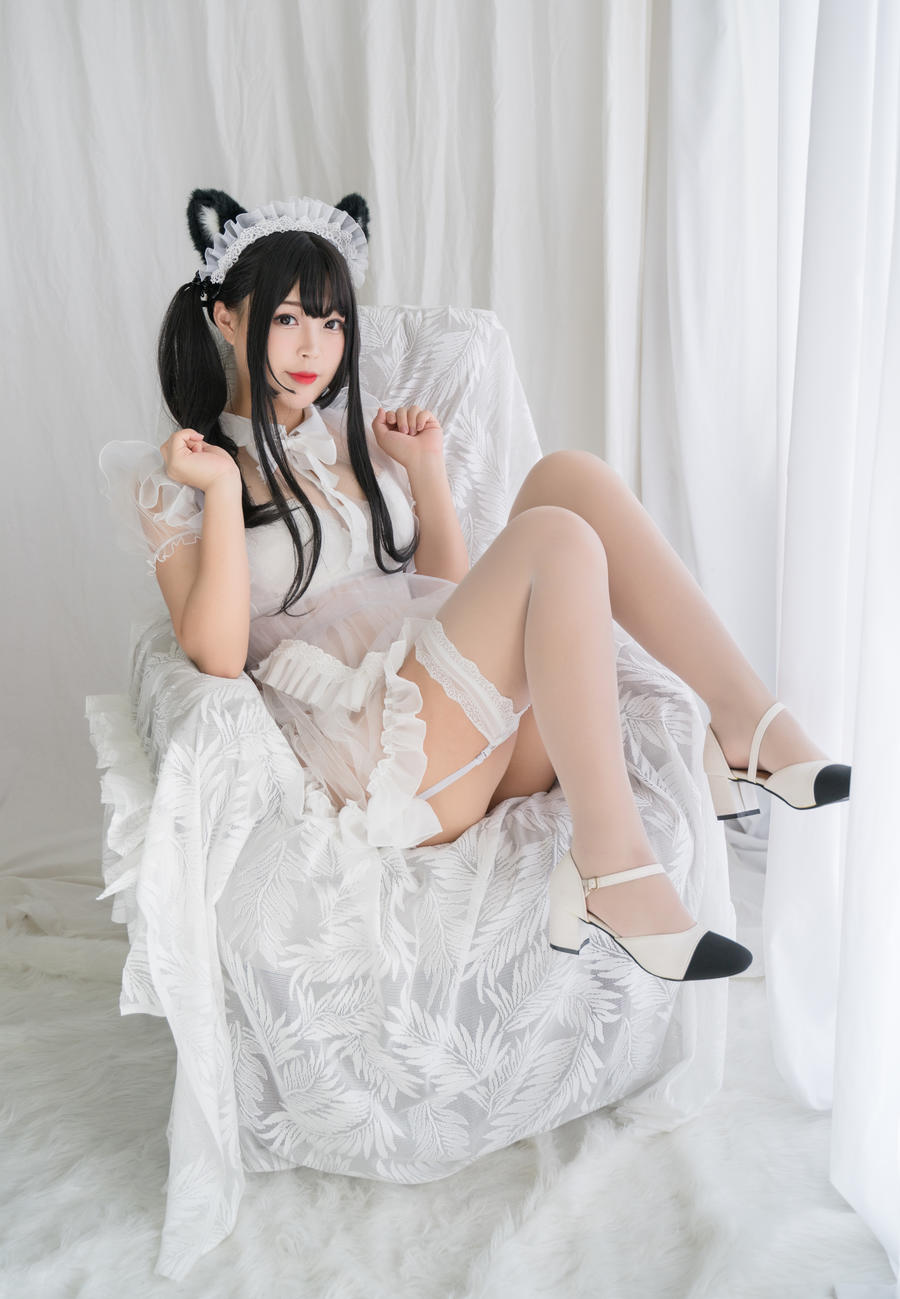 白烨妹纸-No.058 – 白猫透明女仆 [88P 8V]·合集-妙妙屋