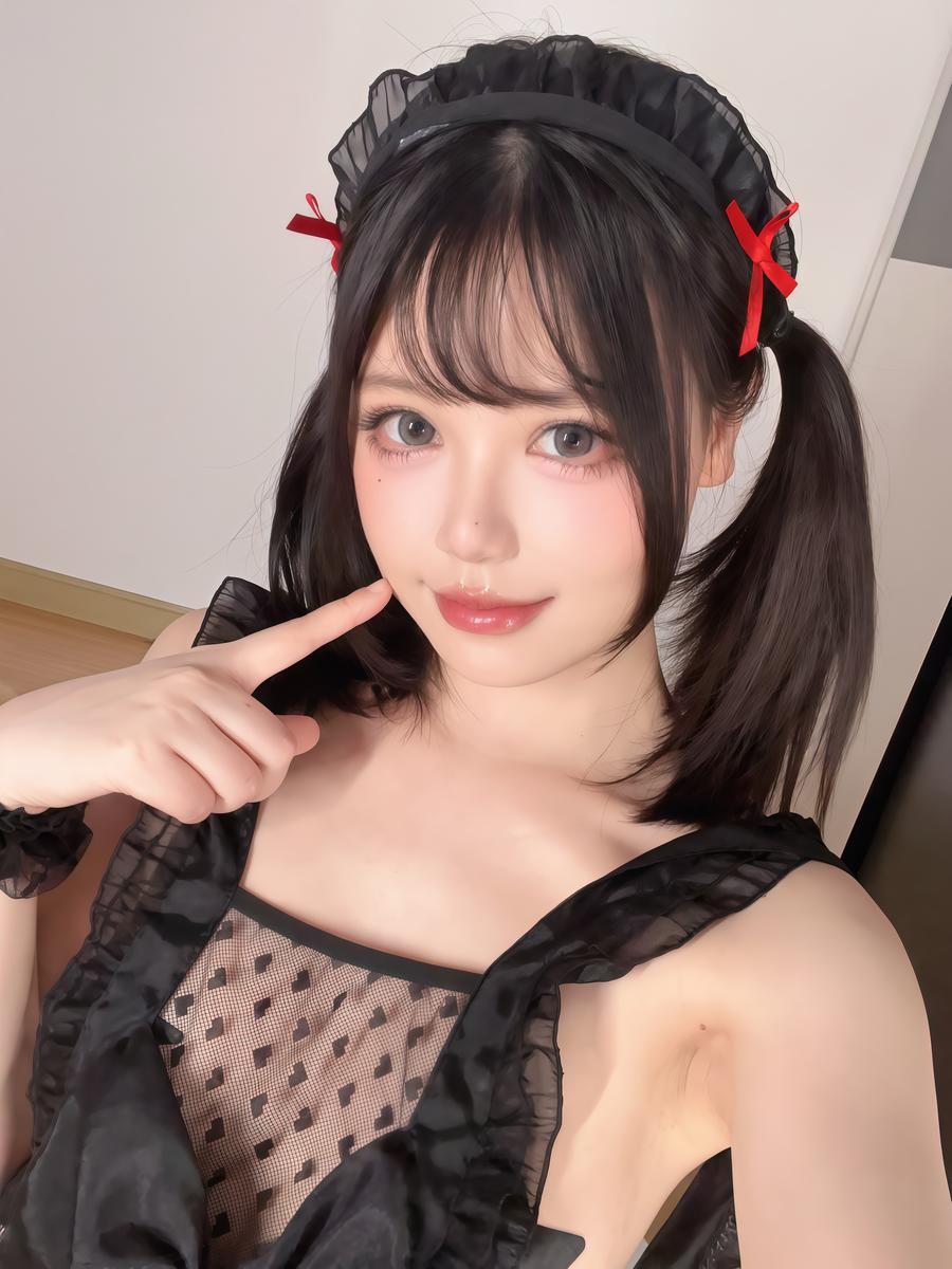 星黛鹿鹿i(千反田鹿子)-No.023 – 黑纱围裙 自拍 [17P]·合集-妙妙屋